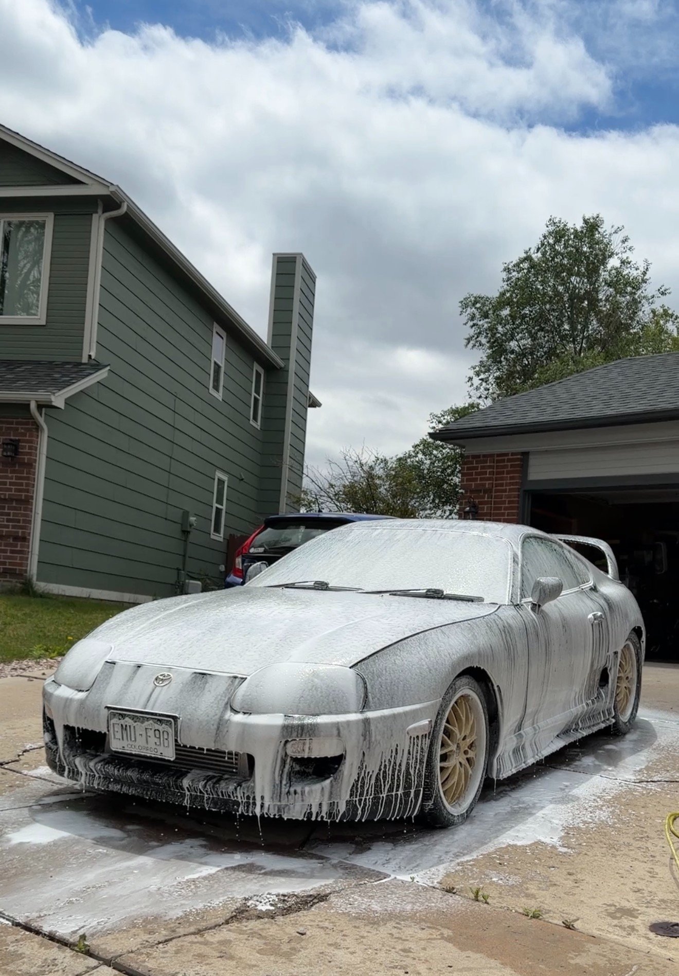 Toyota Supra foam wash